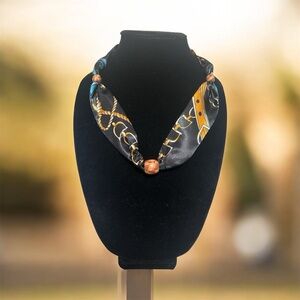 Handmade Black and Gold Necklace